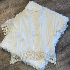 Umgee Lace Trim Kimono - S/M